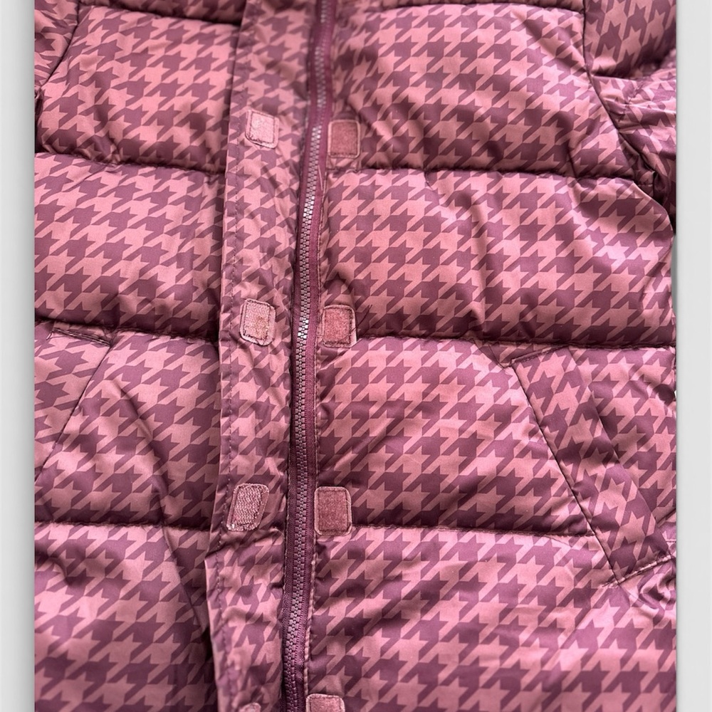Houndstooth Patterned Puffer Jacket - Picture 2 of 3